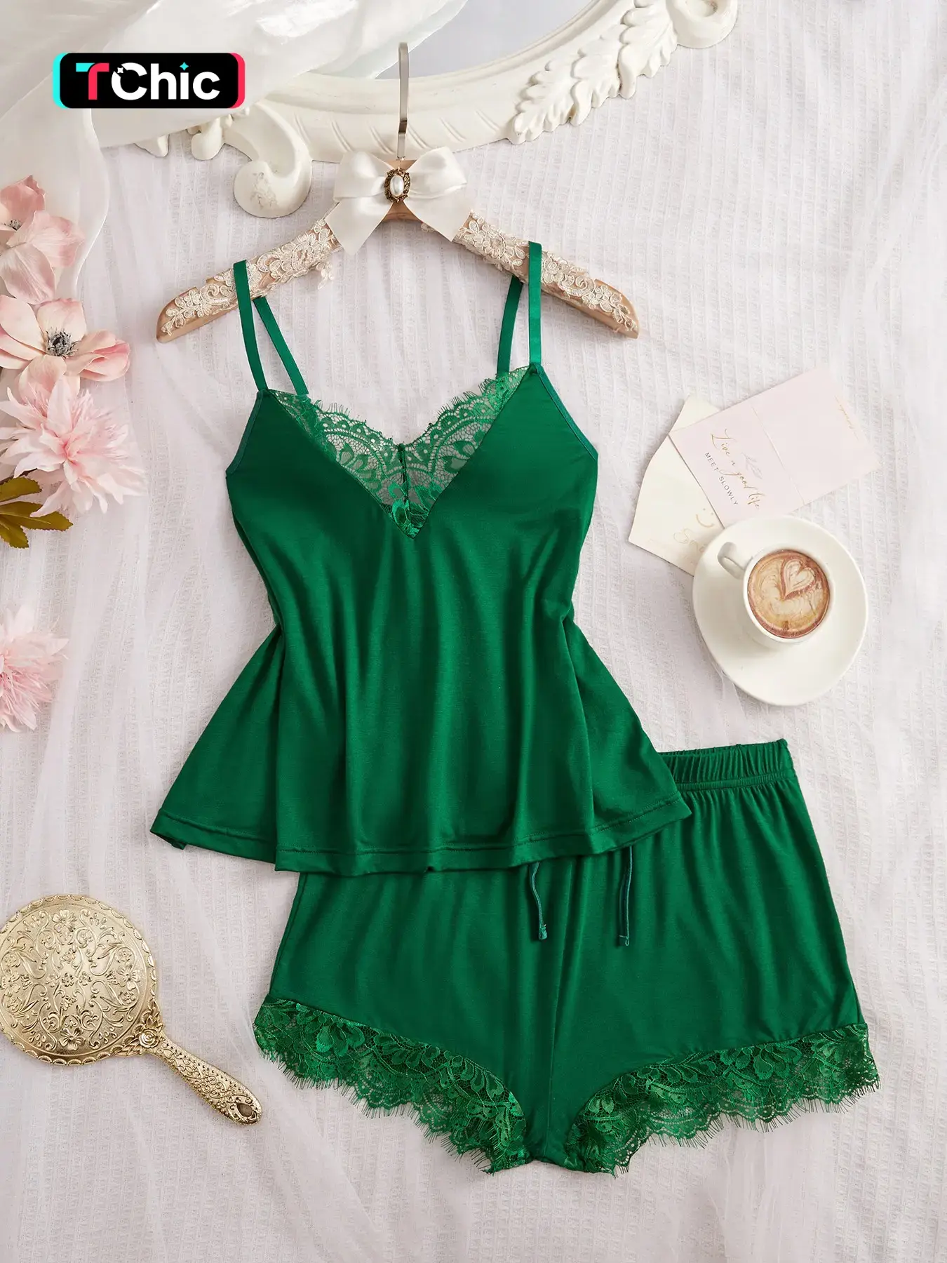 Women's Modal Sleepwear Set with Vest, Spaghetti Strap, Chic Sexy Casual Basic Plain Soft Sleeveless Pajamas, Perfect Birthday Gift, All Seasons Comfortable Nightwear Camisole Panties Set