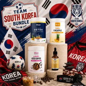 Bella All Natural Team South Korea Bundle: Extreme Detox Pineapple + Pineapple Probiotics + Blackberry Lemonade + D3 K2 Drops