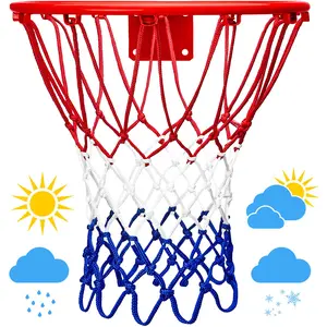 2025 Upgraded Thickening Heavy Duty Basketball Net, Rainproof Sunscreen for All-Weather 21inches (6.88 Ounce) Standard Thick Nets,12 Loops for Indoor and Outdoor Replacement Net