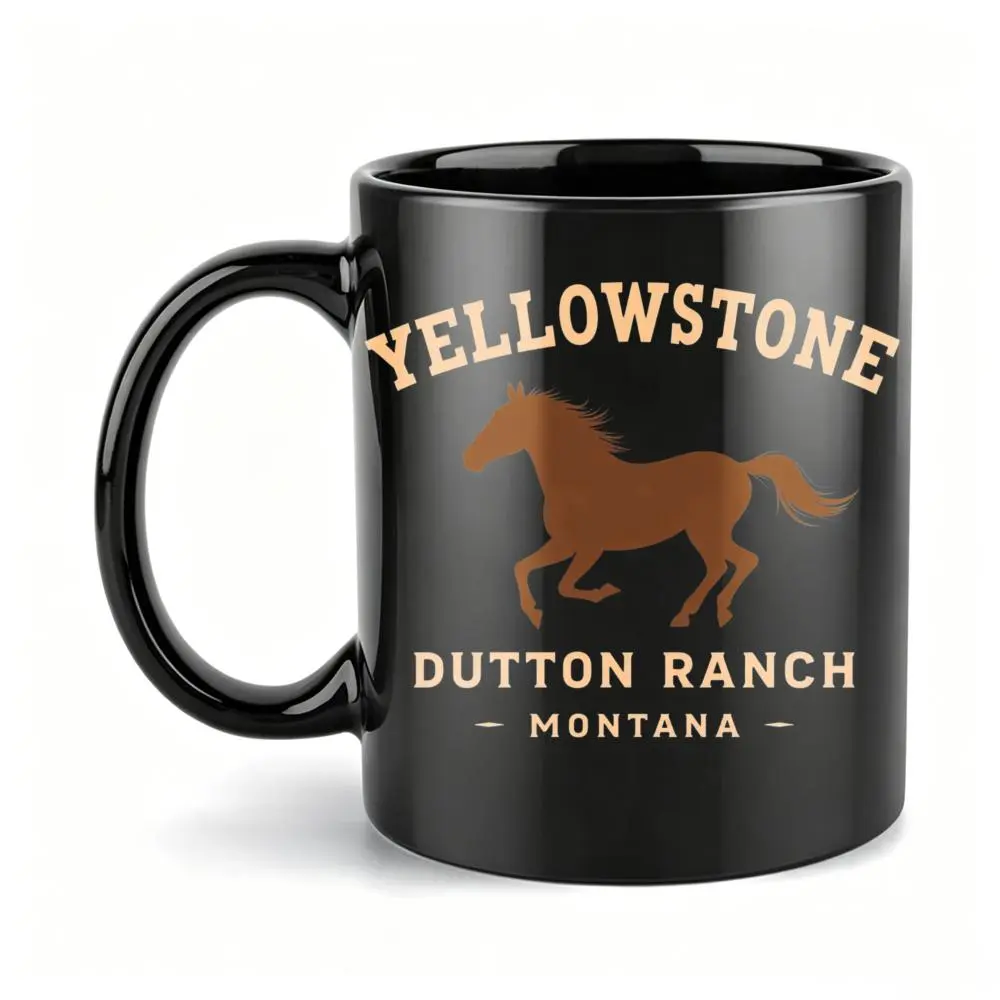 11 Oz Yellowstone National Park Dutton Ranch Montana Ceramic Coffee Mug - Perfect for Camping, Picnics, Travel, Father's Day or Father's Birthday