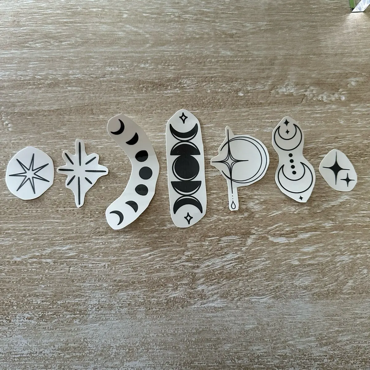 Stars and Moons Themed Temporary Tattoos