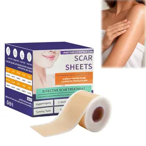 Silicone Scar Tape Roll 4cm x 1.5m Waterproof Breathable Medical Grade Silicone Scar Sheets for Old & New Scars C Section Surgery Acne Stretch Marks Reusable Cuttable Scar Removal Tape