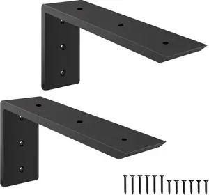 Countertop Support Brackets 10 inch,Heavy Duty Countertop Brackets 10'' x 6'' x2.5'' for Granite,L Bracket Metal Corbels for Quartz,Granite,,Concrete and Laminate Countertops(2 Pack)