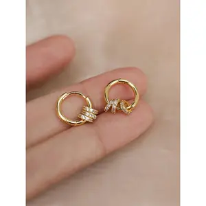 925 Sterling Silver Rhinestone Decorated Earrings, Fashionable Earrings for Women, Daily Clothing Decor, Trendy All-match Jewelry for Birthday Gift