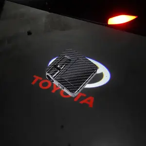 2pcs Door For Toyota PRADO Logo Light Toyota Ghost Shadow Light PRADO Welcome Light Puddle Lamp For Toyota PRADO 150 4000 2700(Battery Not Included)