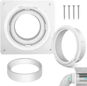 Dryer Vent Hose Connector Kit Twist Lock Dryer Duct Connector Kit with Quick Connect & Disconnect Dryer Vent Wall Plate for Wall Exhaust Vent, Ceiling or Warmhouse Air Circulation