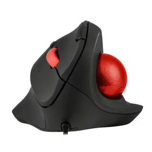 JOMAA Wired Trackball Mouse – 6-Button Ergonomic Design with CPI Switch (400/800/1200/1600), Red LED Indicator, 250Hz Polling Rate, Plug & Play, for PC, Laptop, Desktop