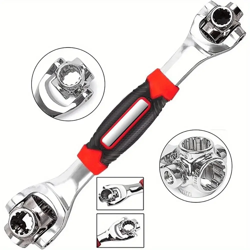 Combination Wrench Set,Universal Wrench with Multifunction 360 Degree Rotating Head,48 in 1 Socket Wrench Tool,Spanner Tool for Home and Car Repair.