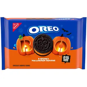 OREO Orange Creme Chocolate Sandwich Cookies, Limited Edition, Halloween Cookies, 18.71 oz oreo  reese's Variety Snack Pack of OREO  RITZ  and Chips Ahoy!