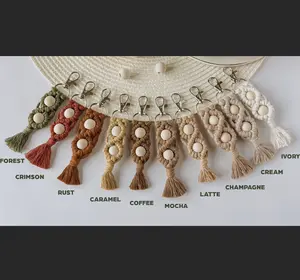 Macrame Keychains, Boho Keychains, Boho Macrame Keychains, Macrame Accessories, Bag Charm, Boho Accessories, Purse Charm, Beaded Keychain