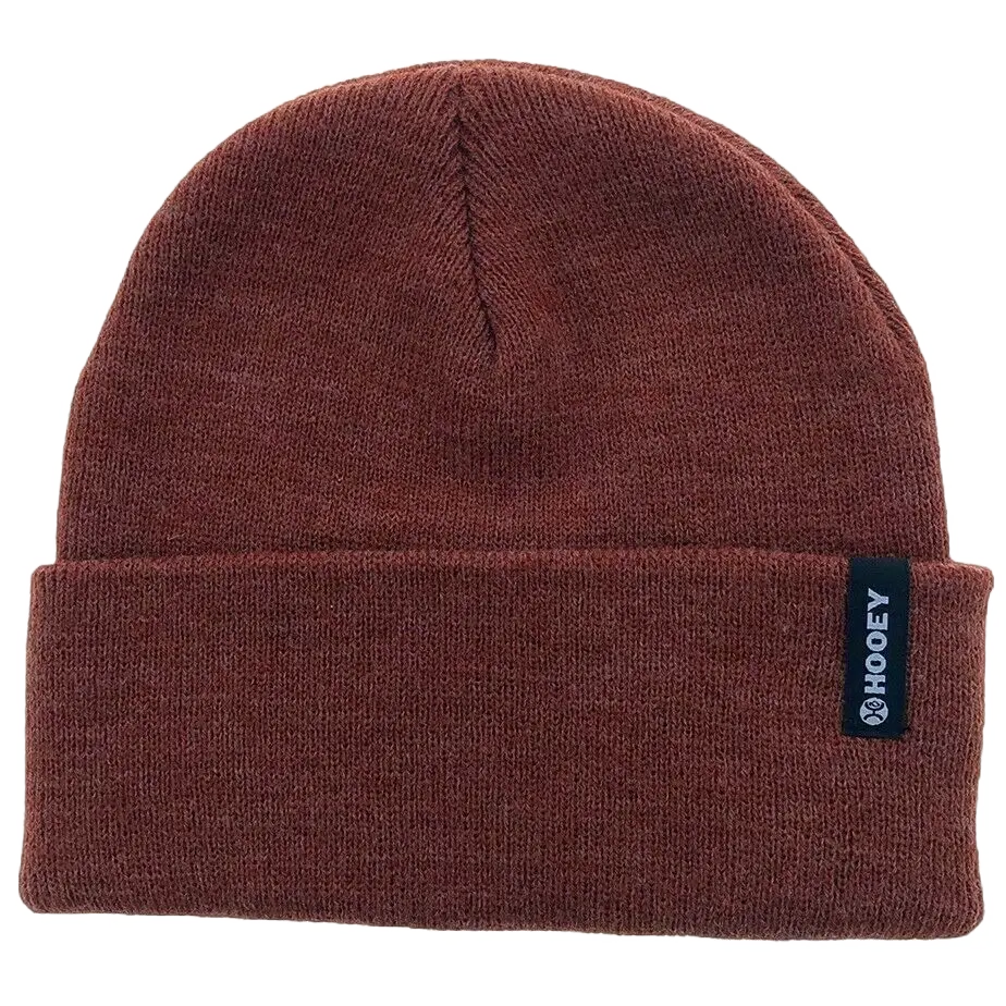 Hooey Maroon Beanie With Black & White Logo Tag 2051MA