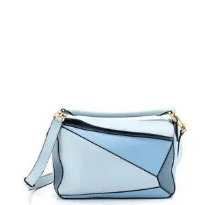 Pre-owned Loewe Leather Top Handle Bags Puzzle Bag Small by Rebag