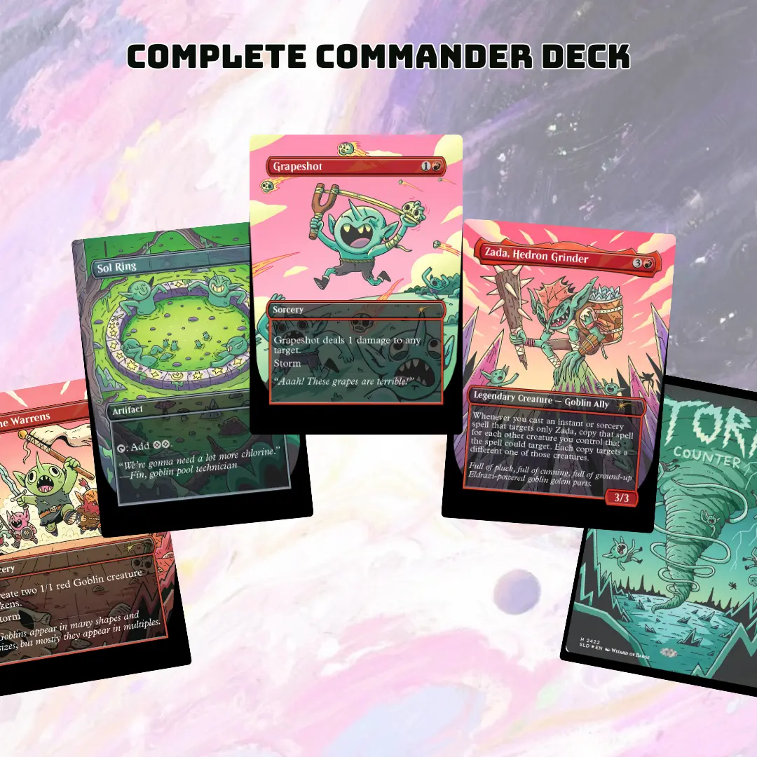 Goblinstorm Proxy Commander – 100 Cards |  Zada Hedron Grinder EDH Deck | Full Ready to Play