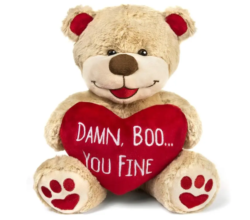 Valentine Bear - Funny 8" Tall Premium Soft Teddy - Ideal for Long Distance Relationship Gifts & 1 Month for Girlfriend