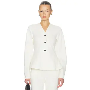 ALIGNE Azalea Jersey Cardigan in Ivory
