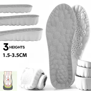 2pairs Comfort Height Increasing Insoles for Men Women– 4D Cloud Technology, Shock Super Soft Comfort Elevator Inserts with Memory Foam Heel Lift ( 1.5CM/2.5CM/3.5CM)