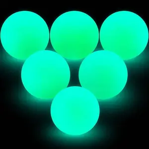 Deekin 8" Street Hockey Balls Glow In The Dark Sports Balls For Indoor Outdoor Road Roller Hockey Games
