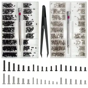 1000 Tiny Screws Kit, M1.2 M1.4 M2 Micro Screw Set, Watch Glasses Computer Replacement Screws, Mini Repair Tools, Silver