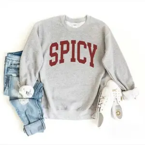 Baian - Spicy Crewneck College Sweatshirt, Funny Sweatshirt, Gift for Her, Sarcastic and Sassy Sweater, Cute Sweatshirts for Women, Cozy Sweatshirt