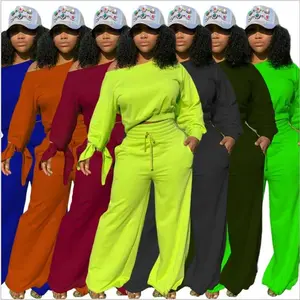 2 Piece Outfits for Women Sexy Long Sleeve Sweatsuit Jogging Long Pants Sets Tracksuit with Pockets Can be used with raincoat