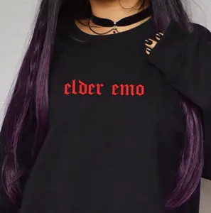 [Sale off up to 50%] Elder Emo Crewneck - Trendy Sweatshirt - Gift for Her - As Seen on Tiktok - Music Lover - Millennials - Emo at Heart