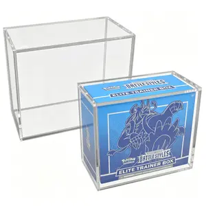 5mm Thick Transparent Acrylic Magnetic Case，Multi-Purpose Clear Acrylic Display Box with Dustproof Lid, For Pokemon ETBs, Boxes, Board Games, Figurines and All Small Collectibles
