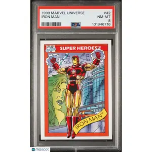 1990 Marvel Universe Iron Man #42 PSA 8
