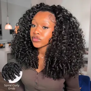 ISEE HAIR 250% Density Burmese Curly Wear Go Half Wig InvisiFit Strap Flip Over Wig for Beginners#iseehairbeauty #TikTokShopHolidayHaul