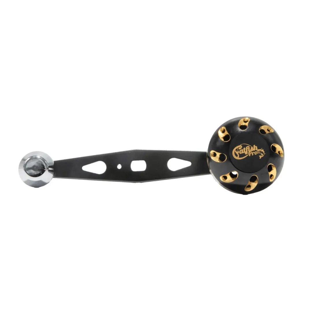 Catfish Pro 4.5" Aluminium Power Handle - Universal Fishing Accessories with 1.5" Round Knob, Torque Boost, Comfortable Grip for Baitcasting Reels Upgrade
