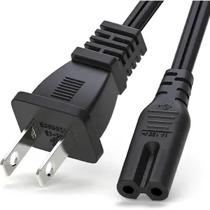 Printer Power Cord for HP Officejet Pro 4500 6600 4650 4630 5255 6962 8600 8710 7740/Envy 5055 5530/Deskjet 2652 3755/Photosmart 7520 6520/All-in-One/Canon Pixma/Epson,2 Prong Replacement Cable(6Ft)