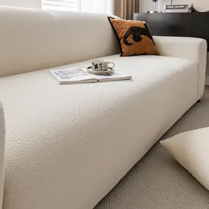 Solid Color Sofa Cover, 1 Count Soft Comfortable Breathable Elastic Sofa Slipcover, Dustproof Sofa Protector for Home Living Room Office, Room Decor