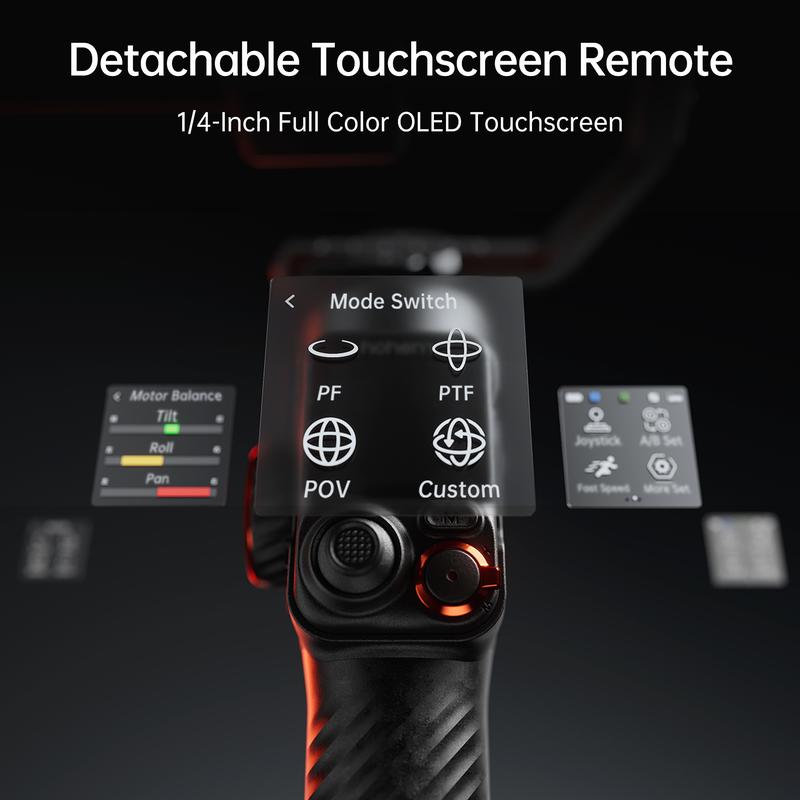 Hohem iSteady M7 AI Tracking Smartphone Gimbal Stabilizer 3-Axis with Magnetic Fill Light/AI Tracking Sensor for iPhone Android with 1/4-inch Color Tochscreen Display,Detachable Remote Controller, Max Payload 500g 2023 Upgraded