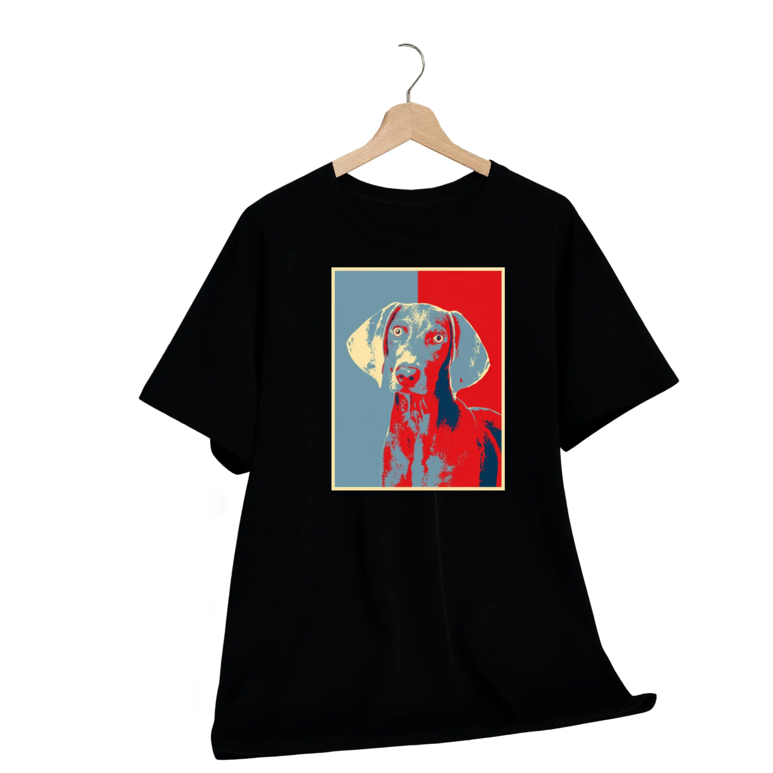 Dog Artwork Weim - Vintage Silhouette Weimaraner T-Shirt