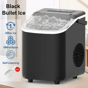 A Portable Ice Maker with An Automatic Cleaning Function, Suitable for Home, Kitchen And Camping