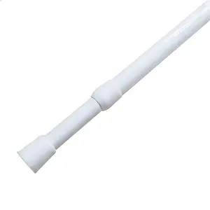 Adjustable No Drill Tension Shower Curtain Rod Expandable Bathroom Window Door Pole Closet Organizer Easy Install Drying Rack Space Saver Versatile Use