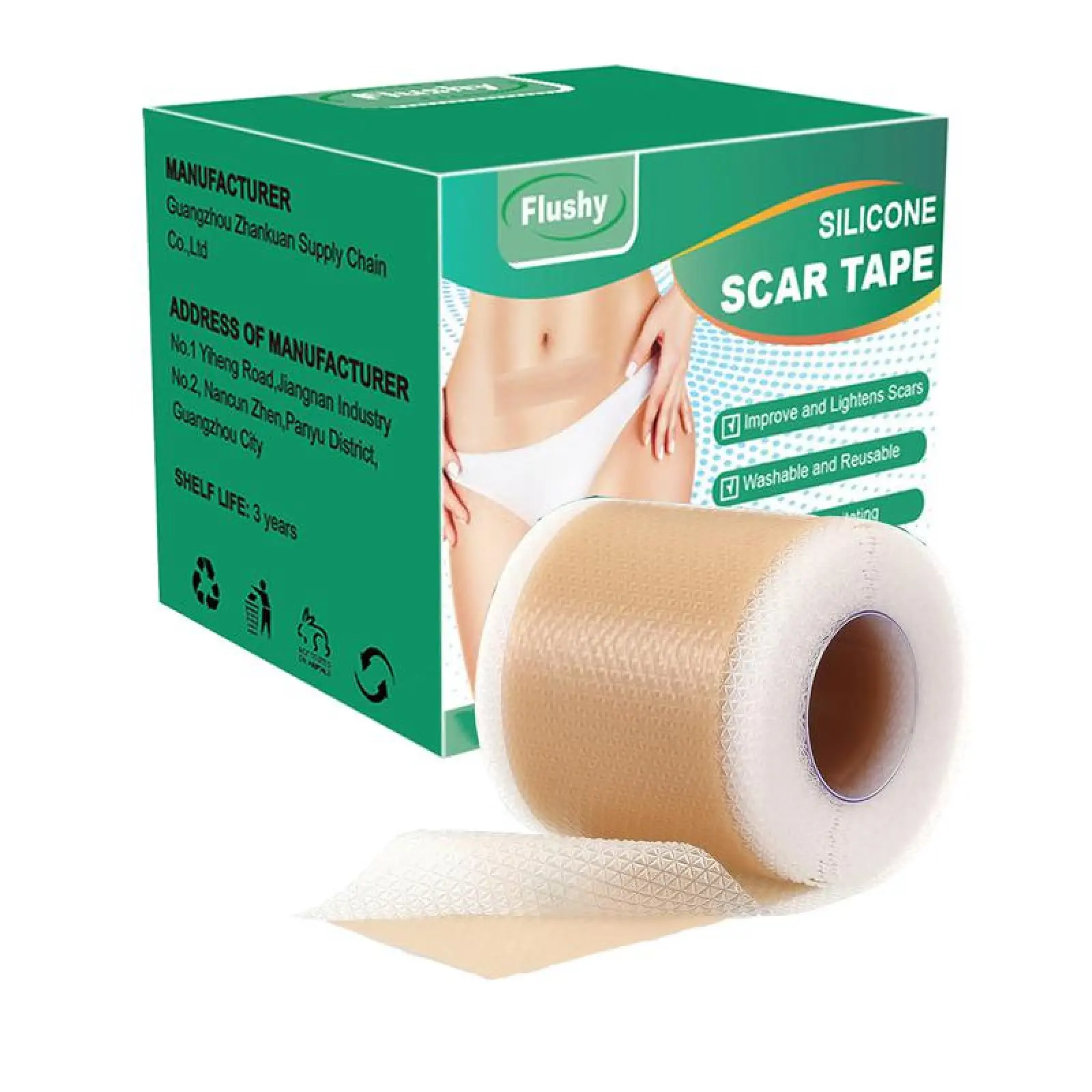 Reusable Silicone Scar Tape Strips Type,Professional Silicone Scar Sheets for Keloid,Burn, Acne Et,Reusable.