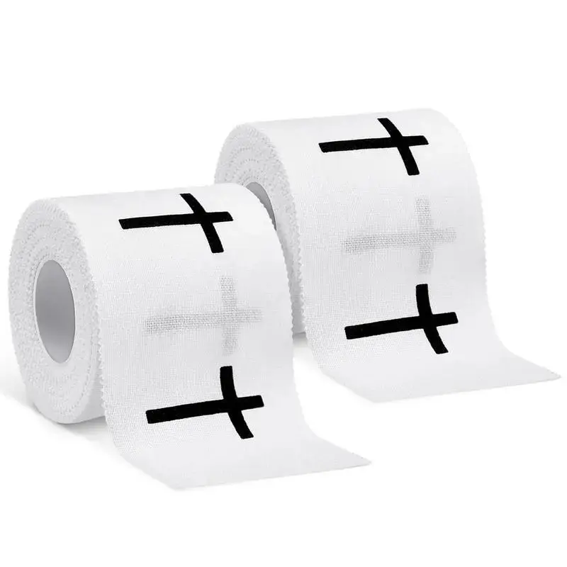 "Christian Cross Cotton Athletic Tape 2 in x 23 ft, Sports Tape Wrist Wrap for Strong Support, Breathable Athletic Bandage for Gym Training, Weightlifting, Football, Baseball & Boxing, Faith-Inspired Injury Protection Workout Tape"