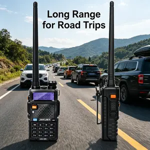 Hands-Free Communication: JUCJET UV-5RH Pro Bluetooth Two Way Radio, Handheld Transceiver with 1-Key Pairing, Perfect for Road Trip, Fast Shipping