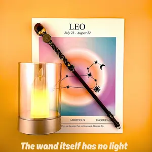 [Magic Crystal] Zodiac Crystal Magic Set, Zodiac Crystal Magic Wand with No Light, Magic Candle Light, Deals for You Days, Witch Craft, Spell, Hand Control, Gift, Energy, Decoration
