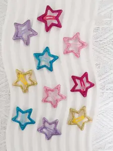 10 Pcs Colorful Star Hair Clips, Multifunctional Fashion Accessories for Teens, Perfect Gift for Bangs and Side Hair, Cute Style