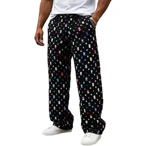 baggy jeans for men summer outfits y2k clothing Denim pants for men Loose Fit Black Casual streetwear Breathable men's clothing Outdoor Stylish
