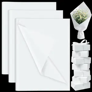 60 Sheets White Tissue Paper,  Wrap Tissue Paper Sheets Bulks for Packaging Birthday  Wrapping Birthday Wedding Holiday