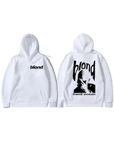 Frank Hip Hop Oversized Hoodie Ocean Vintage Sweatshirt Male Blond Fashion Popular Music Singer R&B Hoodies Man Casual Pullover Casual Hooded Sweatshirt