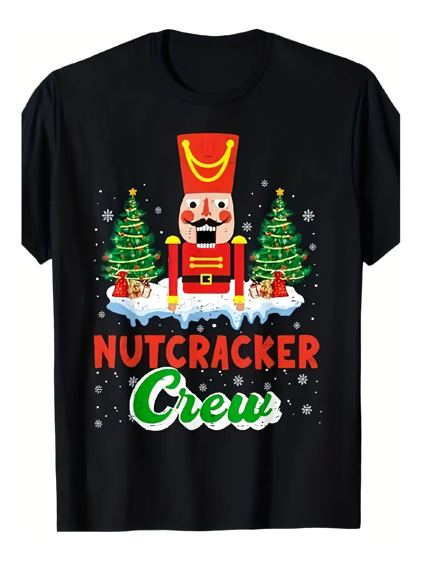 Men's  Women's Christmas Nutcracker T-Shirt - Vint unisex soft cotton short sleeve t shirt, vintage graphic casual tee for men women teens, perfect birthday holiday gift for camping travel gym daily street  wear