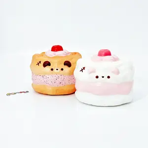 MHM Squishy Bear Polish Cake Slow Pressing Stress Relief Toy - Soft Portable Design - Perfect Gift for All Ages