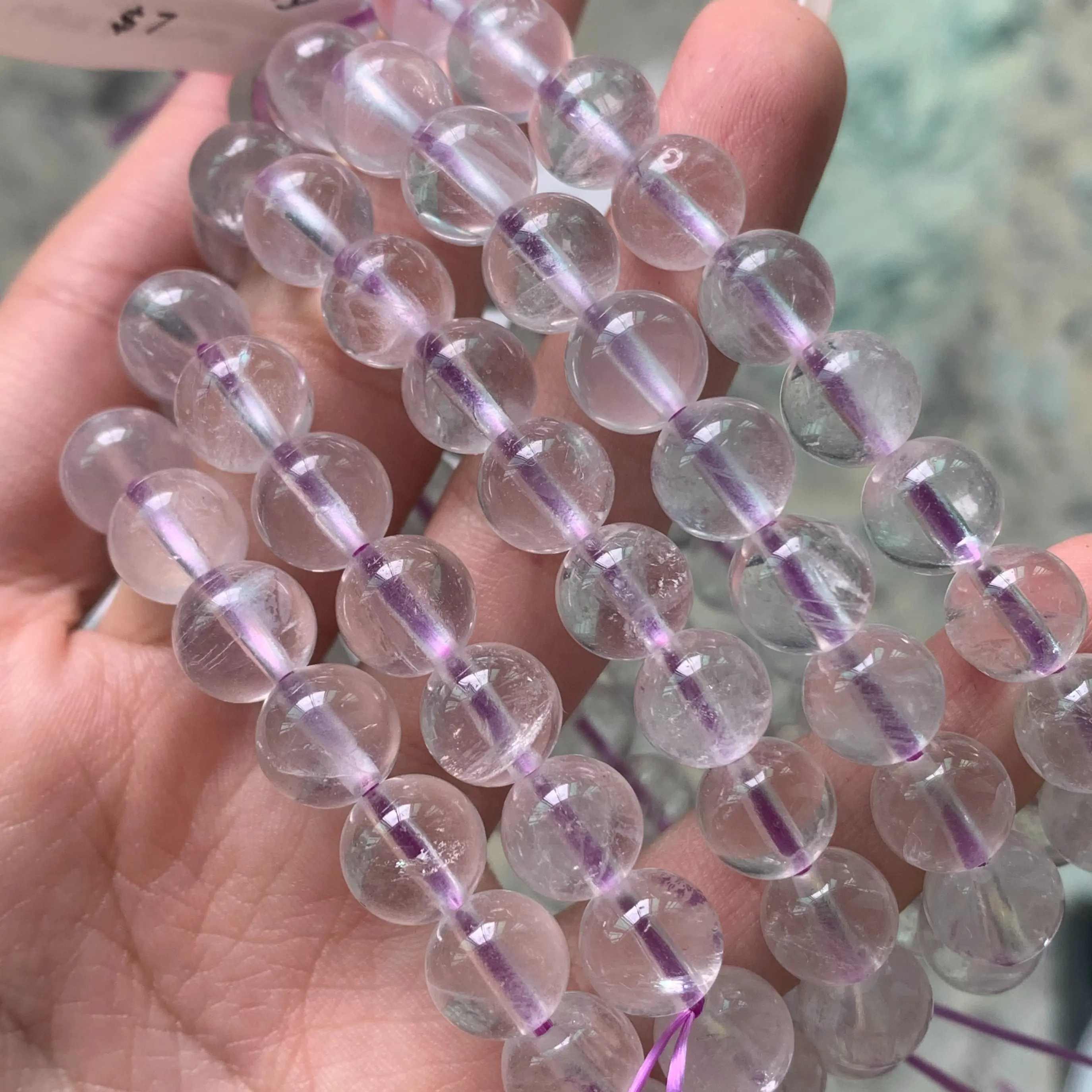 【Light Amethyst】Light Amethyst Crystal Unisex Chakra Balance Energy Accessory Perfect for Men Women Couples Friends Ideal for Daily