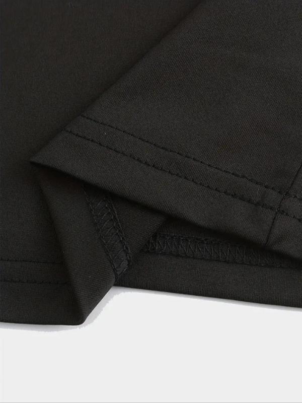 Women's Cat & Deftones Print Round Neck Tee, Y2K Style Tight-fitting Short Sleeve T-shirt for Daily Wear, Ladies Summer Outfit, Top