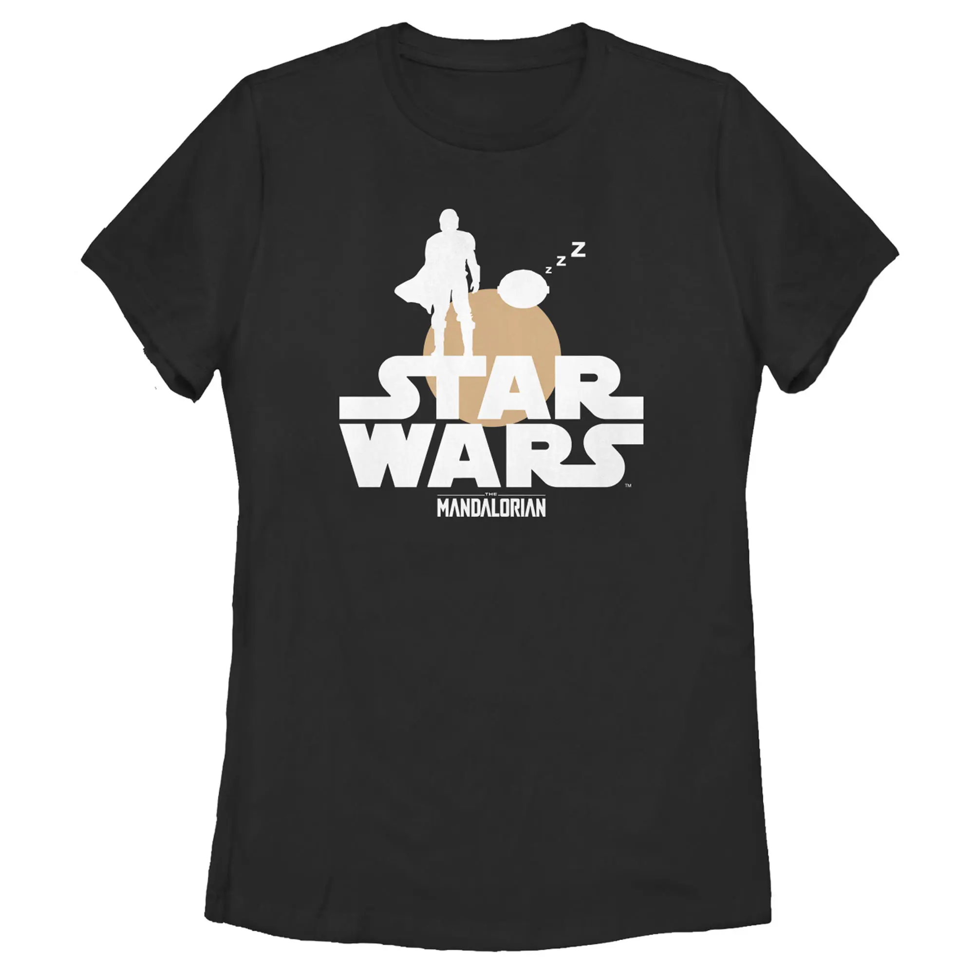 Women's Star Wars The Mandalorian Bounty Hunter and The Child Silhouette T-Shirt