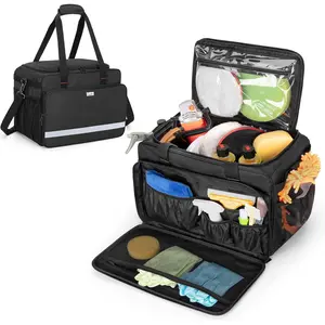 Large Detailing Bag, Detail Organizer for Auto Detailing Supplies Storage,  Cleaning  for  Wash Tools,  Care Box for Detailing Bottles, Towel, Buffer and More, Bag Only