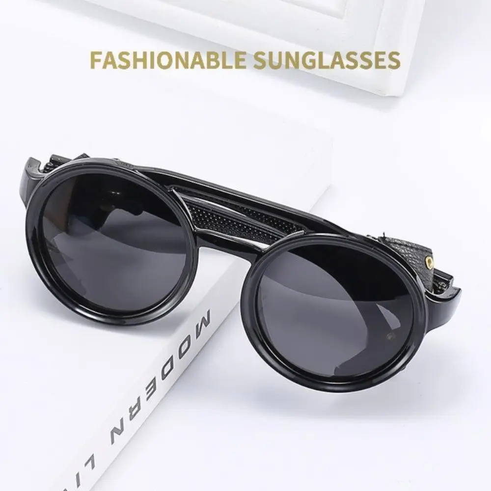 Men's Vintage Round Frame Sunglasses - 1 Size, Windproof Anti-Ultraviolet Lenses, Tortoiseshell Bling Aesthetic Eyewear for Fishing, Driving - Fall Black Friday Stylish Accessories for Everyday Use, One Size, Fishing, Cycling, Driving, One Pair